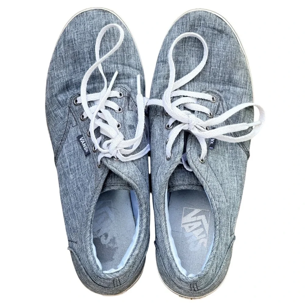 Vans Atwood Sneakers Mens 11 Grey Textile Low Top Skate Shoes Casual Minimalist